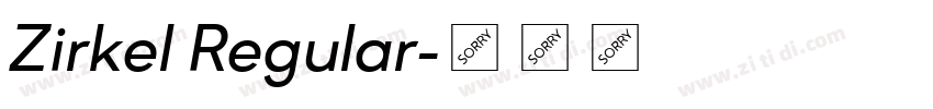 Zirkel Regular字体转换